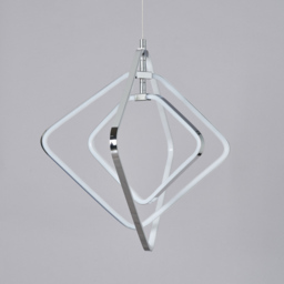 Tili LED Diamond Shaped Pendant Light - Chrome - thumbnail 3