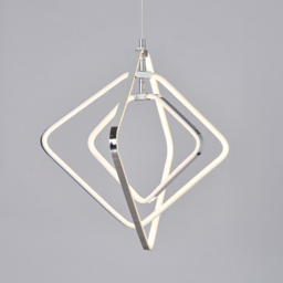 Tili LED Diamond Shaped Pendant Light - Chrome - thumbnail 2