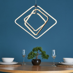 Tili LED Diamond Shaped Pendant Light - Chrome - thumbnail 5