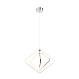 Tili LED Diamond Shaped Pendant Light - Chrome - thumbnail 1