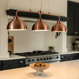 Brooklyn 3 Light Industrial Ceiling Pendant Bar - Rose Gold - thumbnail 9