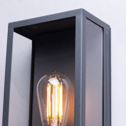 Mersey Outdoor Lantern Wall Light - Anthracite - thumbnail 4