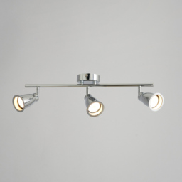 Taurus 3 Light Bathroom Ceiling Spotlight Bar - Chrome - thumbnail 2