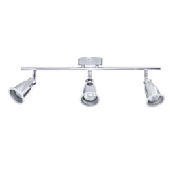 Taurus 3 Light Bathroom Ceiling Spotlight Bar - Chrome - thumbnail 1