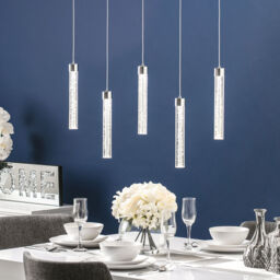 Visconte Barbarella 5 Light Ceiling Pendant Bar - Chrome - thumbnail 5
