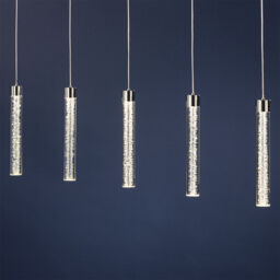 Visconte Barbarella 5 Light Ceiling Pendant Bar - Chrome - thumbnail 3