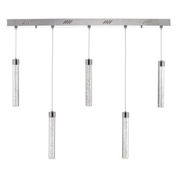 Visconte Barbarella 5 Light Ceiling Pendant Bar - Chrome - thumbnail 2