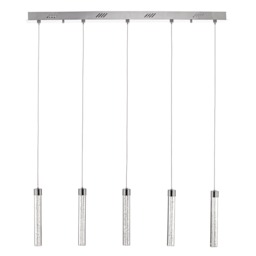 Visconte Barbarella 5 Light Ceiling Pendant Bar - Chrome