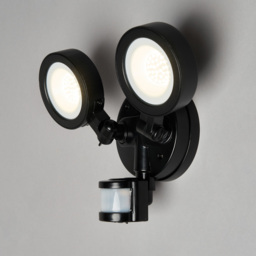 Arneb Adjustable LED Outdoor Flood Light with PIR Sensor - Black - thumbnail 2