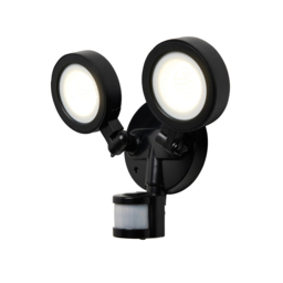 Arneb Adjustable LED Outdoor Flood Light with PIR Sensor - Black - thumbnail 1