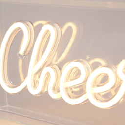 Glow LED Cheers Acrylic Neon Style Light Box - White - thumbnail 4