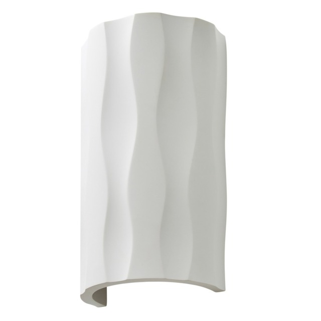Kilda Paintable Plaster LED Up and Down Wall Light - White - image 1