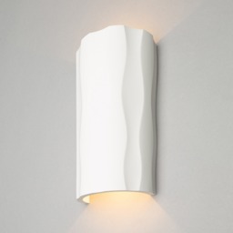Kilda Paintable Plaster LED Up and Down Wall Light - White - thumbnail 2