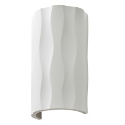 Kilda Paintable Plaster LED Up and Down Wall Light - White