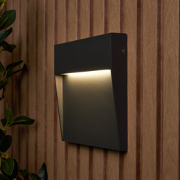 Ciar 16cm Square LED Outdoor Guide Wall Light - Anthracite - thumbnail 7