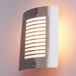 Sigma 1 Light Outdoor Slat Wall Lantern - Stainless Steel - thumbnail 2