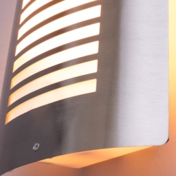Sigma 1 Light Outdoor Slat Wall Lantern - Stainless Steel - thumbnail 4