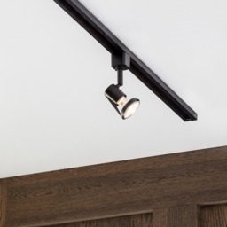 1 metre Track Light Kit with 1 Harlem Heads and LED Bulbs - Black - thumbnail 2