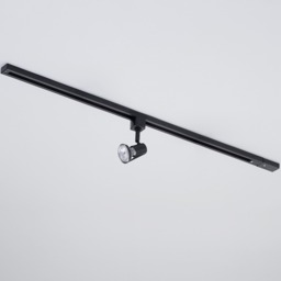 1 metre Track Light Kit with 1 Harlem Heads and LED Bulbs - Black - thumbnail 4