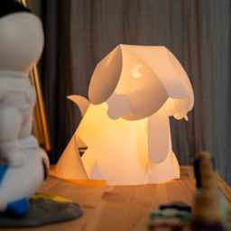 Glow Dog Origami Style Table Lamp - White - thumbnail 6