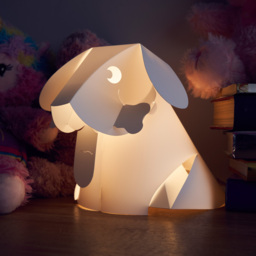 Glow Dog Origami Style Table Lamp - White - thumbnail 5