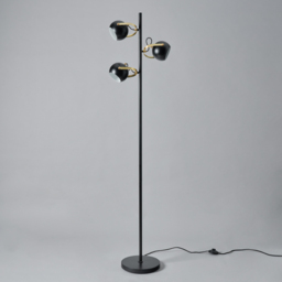 Eyeball 3 Light Adjustable Floor Lamp - Black - thumbnail 3