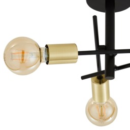 Sparro 3 Light Semi Flush Ceiling Light - Black - thumbnail 6