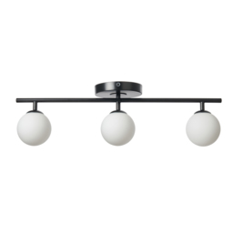 Eloise 3 Light Bathroom Spotlight Bar - Black - thumbnail 6