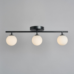 Eloise 3 Light Bathroom Spotlight Bar - Black - thumbnail 2