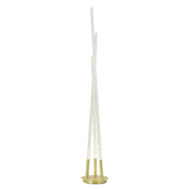 Paige 3 Arm LED Bubble Floor Lamp - Satin Brass - image 1