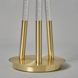 Paige 3 Arm LED Bubble Floor Lamp - Satin Brass - thumbnail 4