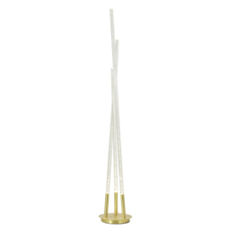 Paige 3 Arm LED Bubble Floor Lamp - Satin Brass