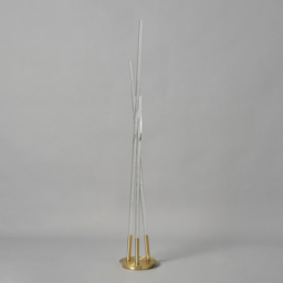 Paige 3 Arm LED Bubble Floor Lamp - Satin Brass - thumbnail 3