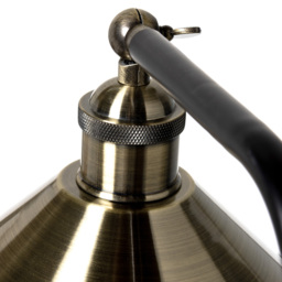 Danica 1 Light Industrial Style Floor Lamp - Antique Brass - thumbnail 6
