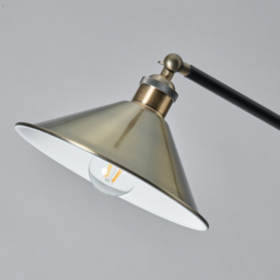 Danica 1 Light Industrial Style Floor Lamp - Antique Brass - thumbnail 4