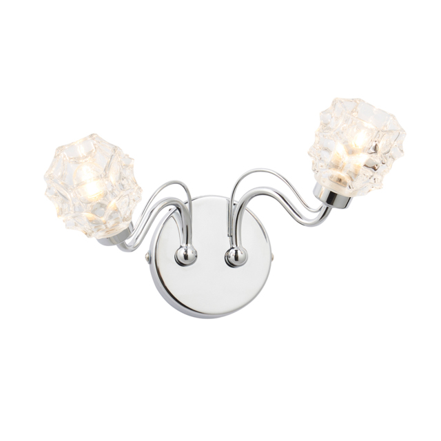 Zia 2 Arm Bathroom Wall Light - Chrome - image 1