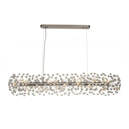 Visconte Scoppio de Stelle 14 Light Oblong Crystal Ceiling Pendant - Chrome