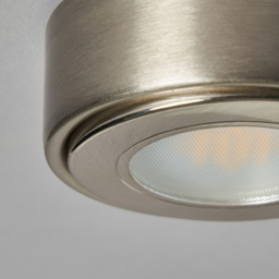 Pack of 3 Circular LED Under Cabinet Light Warm White - Satin Nickel - thumbnail 5