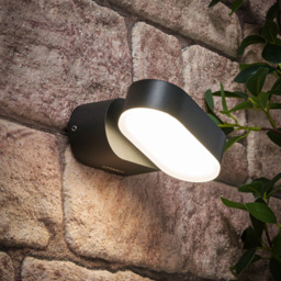 Stanley Medway Outdoor LED Swivel Wall Light - Black - thumbnail 5