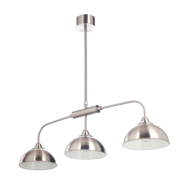 Storr 3 Light Diner Pendant Bar - Satin Nickel - image 1