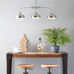 Storr 3 Light Diner Pendant Bar - Satin Nickel - thumbnail 8