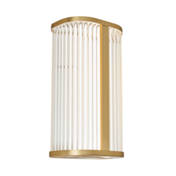 Perseus 8 Watt CCT LED Bathroom Wall Light with Opal Glass - Brass - thumbnail 1