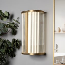 Perseus 8 Watt CCT LED Bathroom Wall Light with Opal Glass - Brass - thumbnail 8