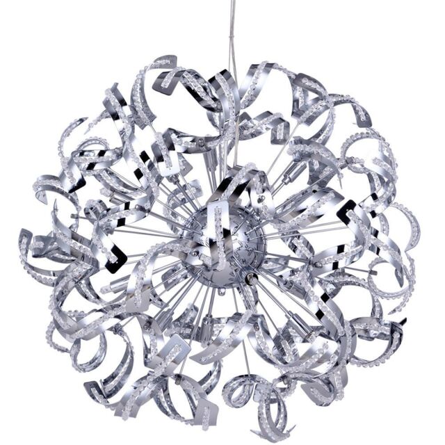 Twirl 12 Light Chrome Pendant Ceiling Light - image 1
