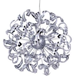 Twirl 12 Light Chrome Pendant Ceiling Light - thumbnail 1