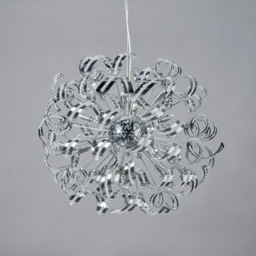 Twirl 12 Light Chrome Pendant Ceiling Light - thumbnail 3