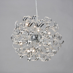 Twirl 12 Light Chrome Pendant Ceiling Light - thumbnail 2