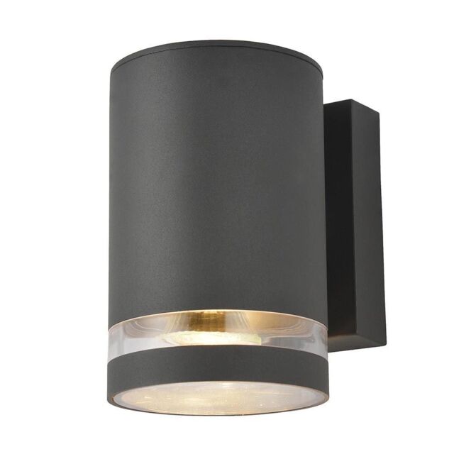 Helo 1 Light Outdoor Down Wall Light - Dark Grey - image 1