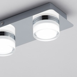 Bolton Bathroom 4 Light LED Flush Ceiling Spotlight Bar - Chrome - thumbnail 4