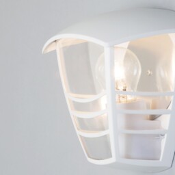 2 Pack of Francis Outdoor 1 Light Die Cast Half Wall Lanterns - White - thumbnail 4